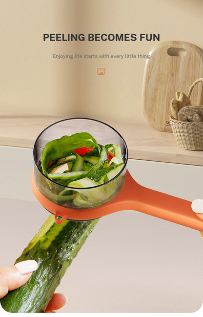 Manual Peeler and Chopper with Storage Container