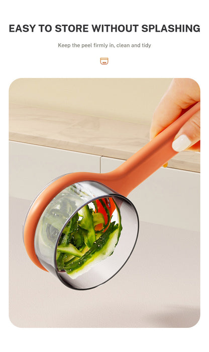 Manual Peeler and Chopper with Storage Container