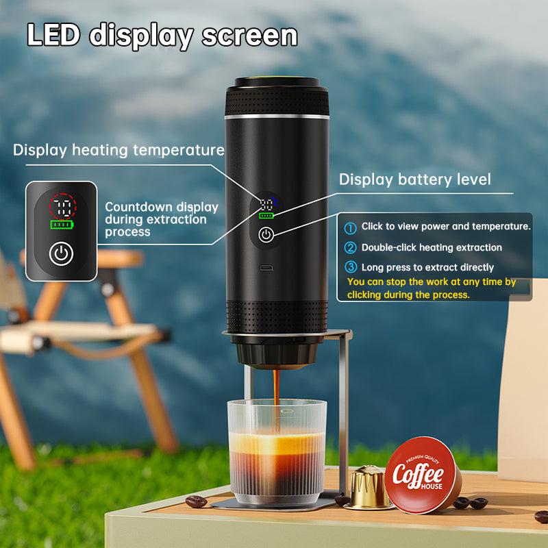 Portable Espresso Machine with Digital Display