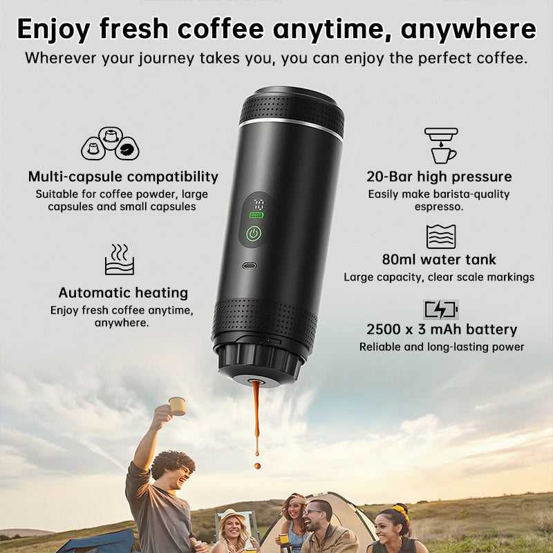 Portable Espresso Machine with Digital Display